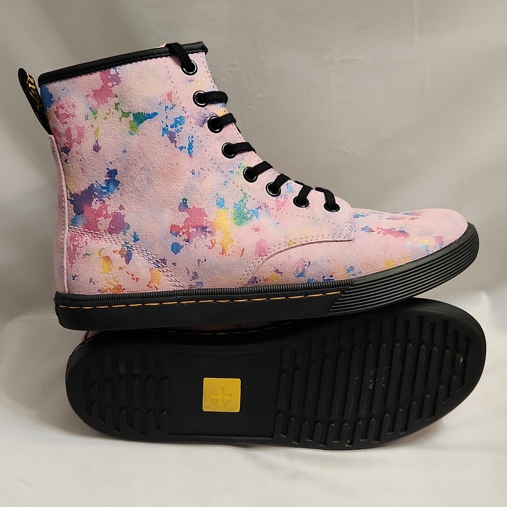 Dr. Martens Sheridan Confetti Suede Casual  Rainbow Boots (W Size 8) - Picture 6 of 15